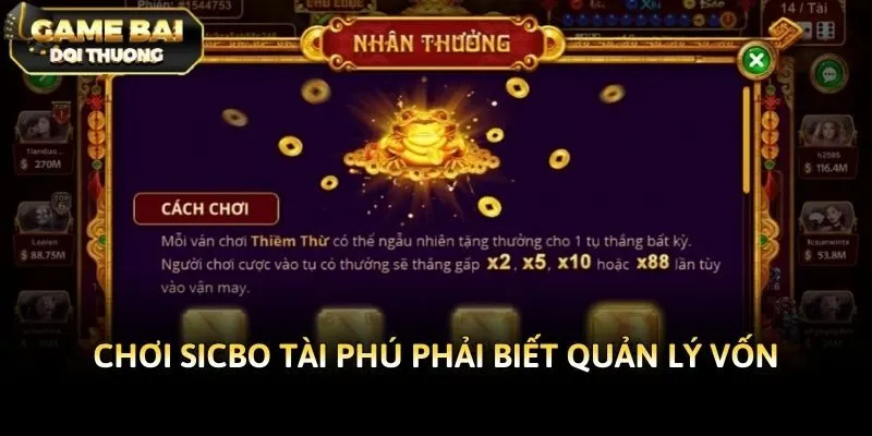 Chơi Sicbo Tài Phú phải biết quản lý vốn