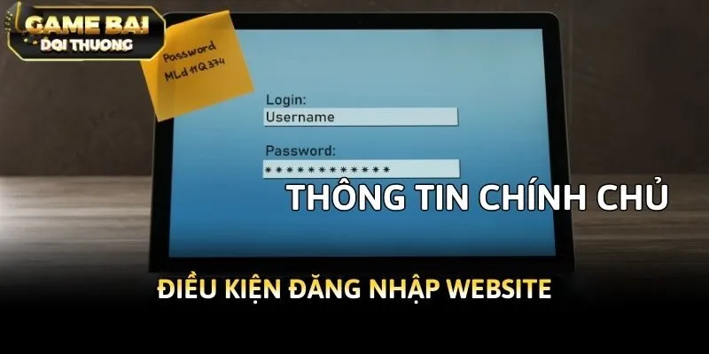 Điều kiện đăng nhập website